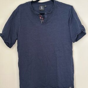 Barstool Navy Short Sleeve Henley Tee